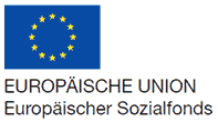 EU Flagge mit Unterschrift Europäischer Sozialfonds
